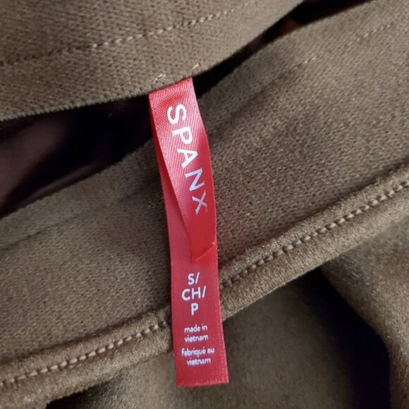 NWT Spanx Faux Suede Flare Pant Caramel, Size Small 2 - Picture 5 of 9